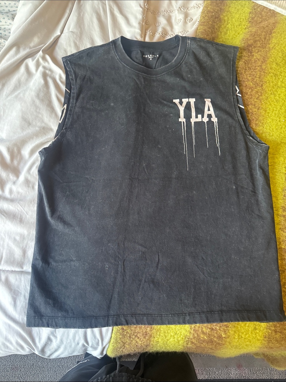 YoungLA Black Cutoff Tee